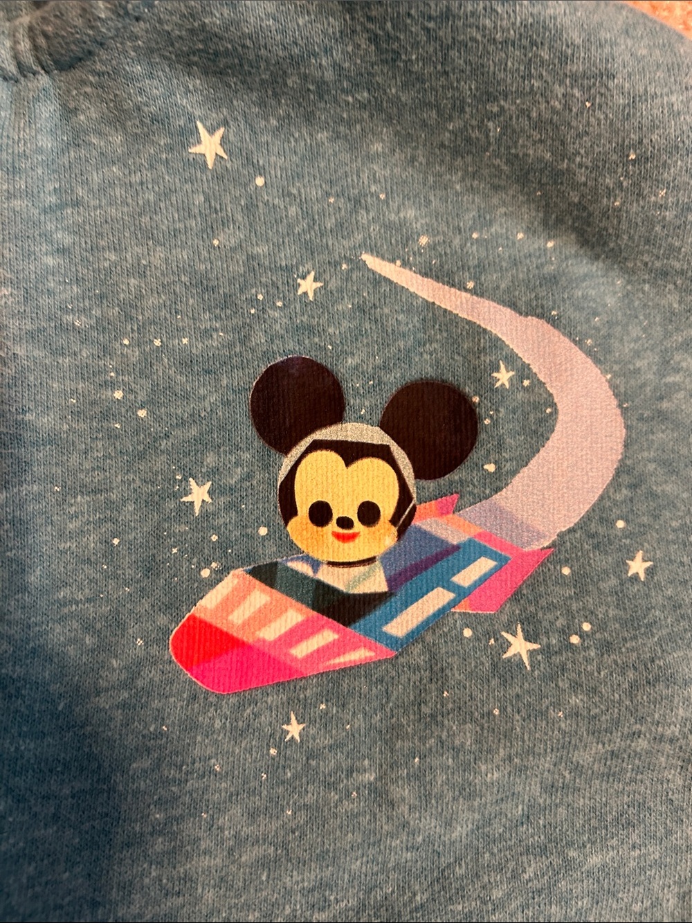 Disney Teal Zip-Up Hoodie with Mickey Graphic - Picture 4 of 5